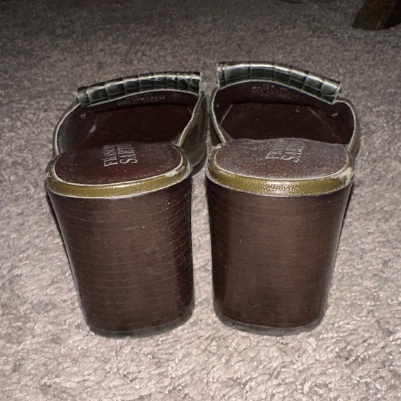 Franco Sarto Olive Croc-Pattern Mules - Picture 4 of 5
